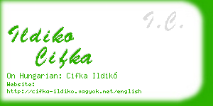 ildiko cifka business card